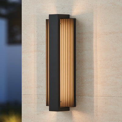 Jubilee 18-inch Matte Black 5CCT LED Exterior Wall Sconce