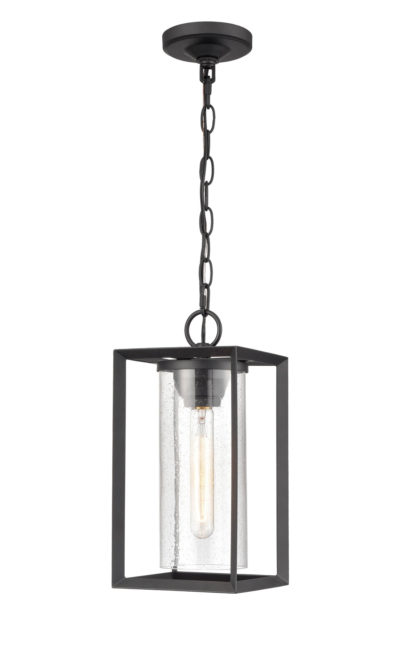 13.5'' Wheatland Powder Coated Black 1 Light Hanging Lantern