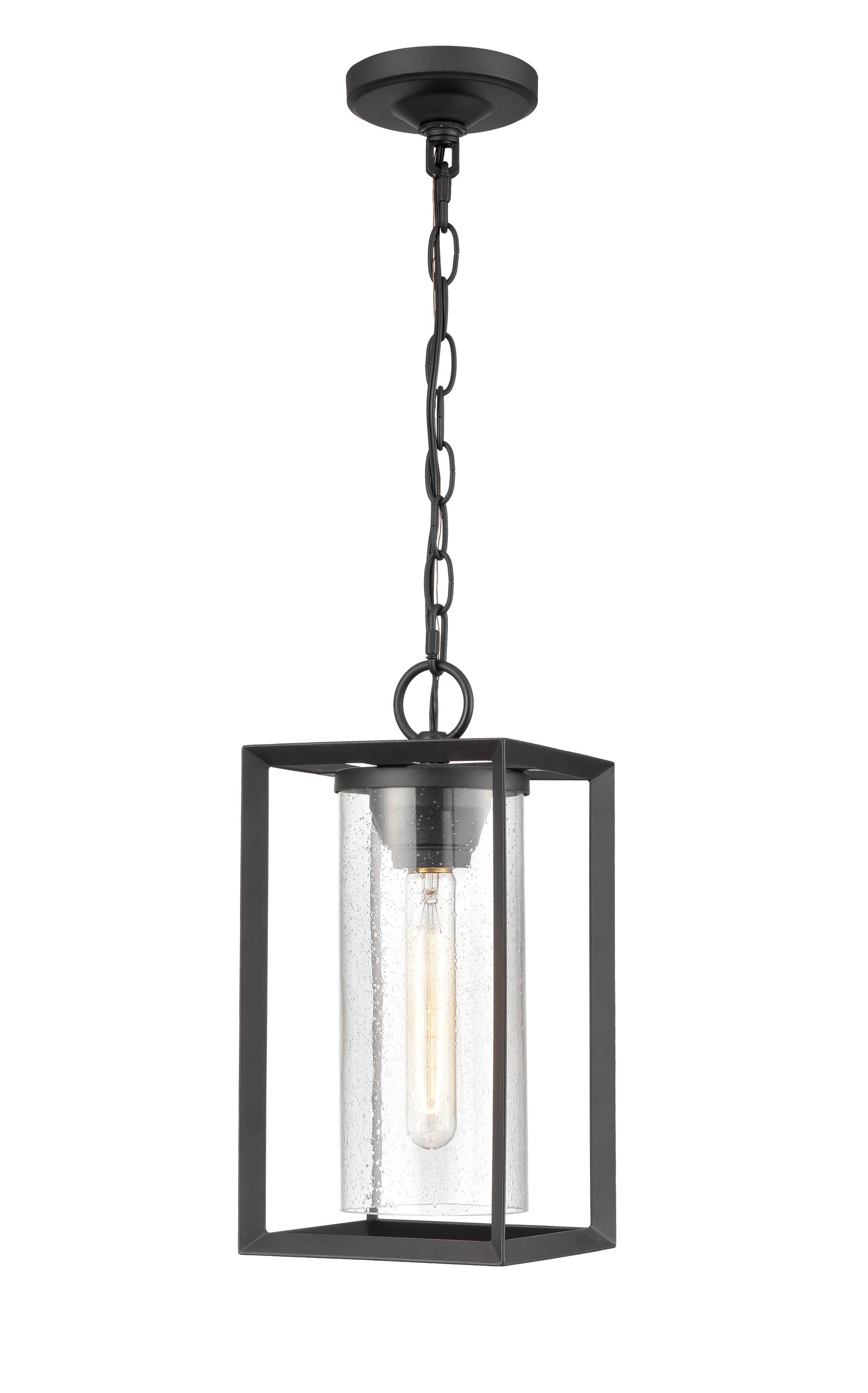 13.5'' Wheatland Powder Coated Black 1 Light Hanging Lantern