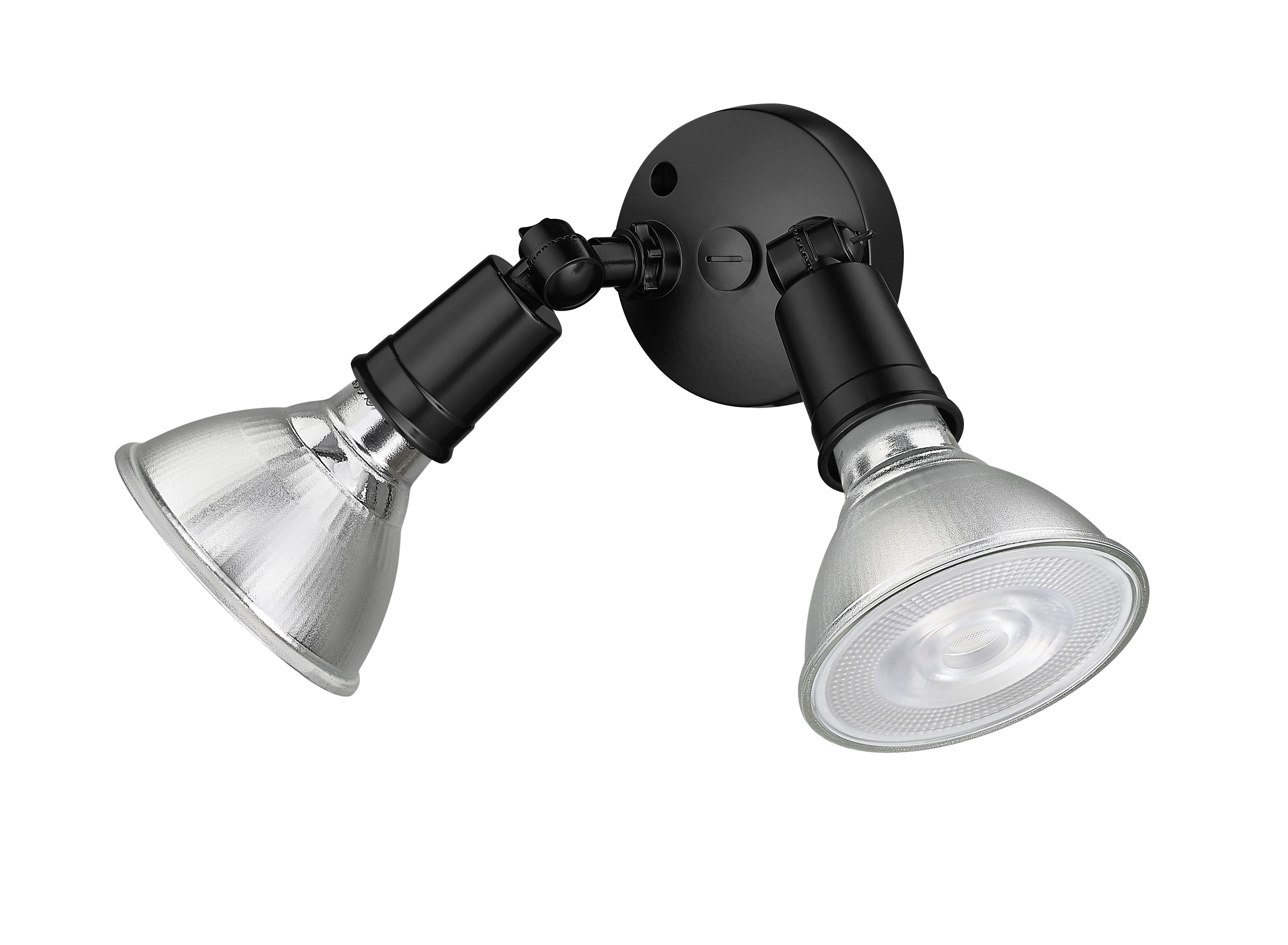 9.25''  Powder Coated Black 2 Light Flood Light