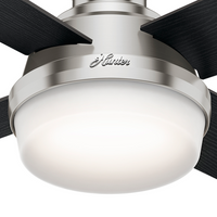 44 inch Dempsey Brushed Nickel Low Profile Ceiling Fan with LED Light Kit and Handheld Remote