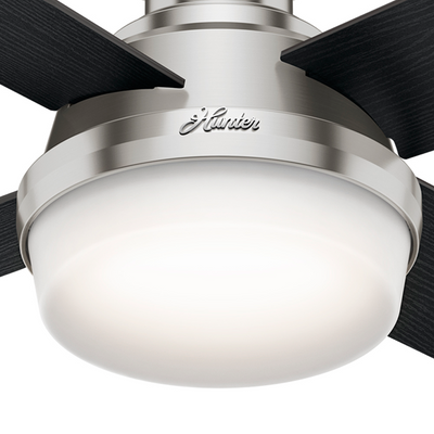 44 inch Dempsey Brushed Nickel Low Profile Ceiling Fan with LED Light Kit and Handheld Remote