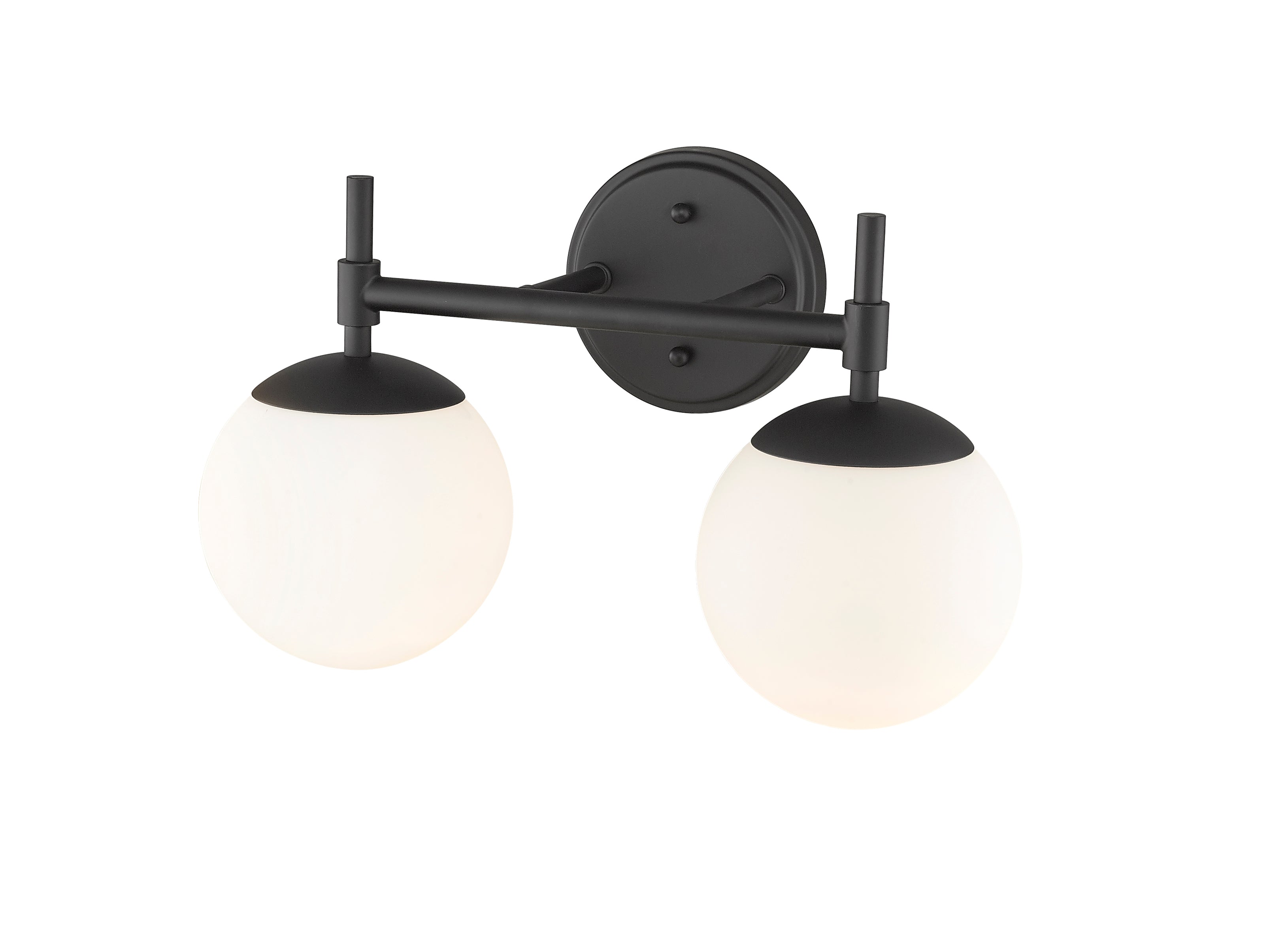15.5''  Matte Black 2 Light Bath Vanity