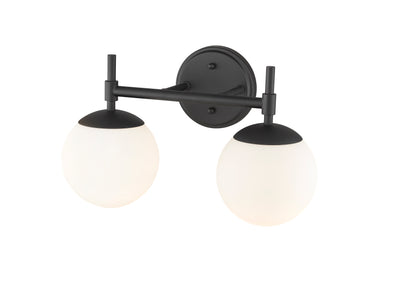 15.5''  Matte Black 2 Light Bath Vanity