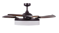 Fraser 48 Inch 3 Light Bronze Fan with Retractable Blades