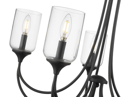 23'' Waddingham Matte Black 5 Light Chandelier