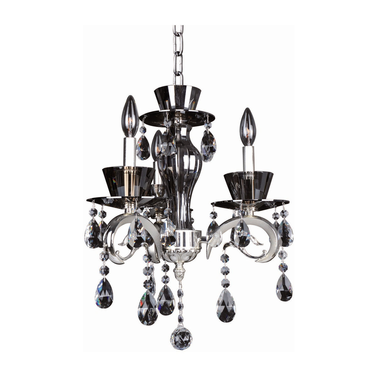 17.5'' Locatelli 3 Light 2 Tone Silver Chandelier