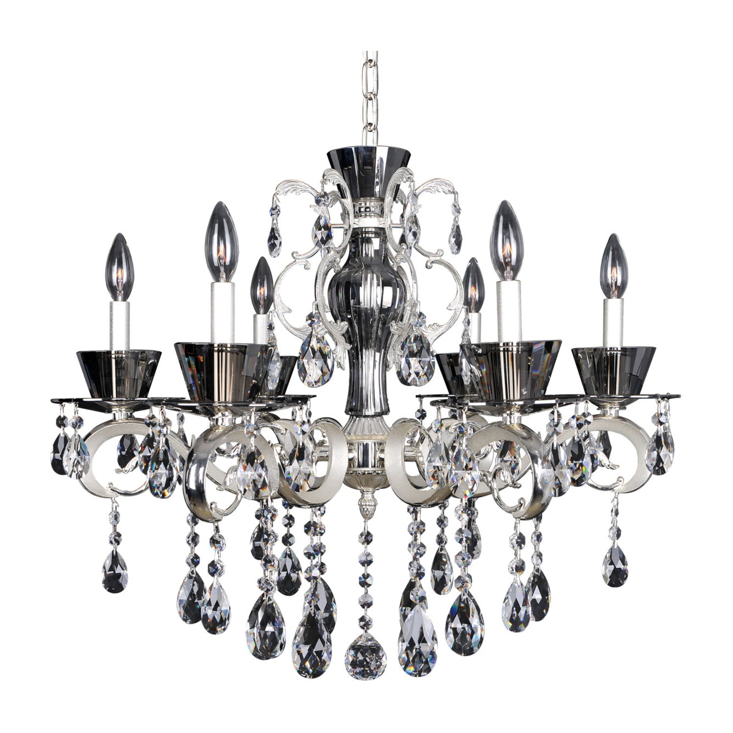 20'' Locatelli 6 Light 2 Tone Silver Chandelier
