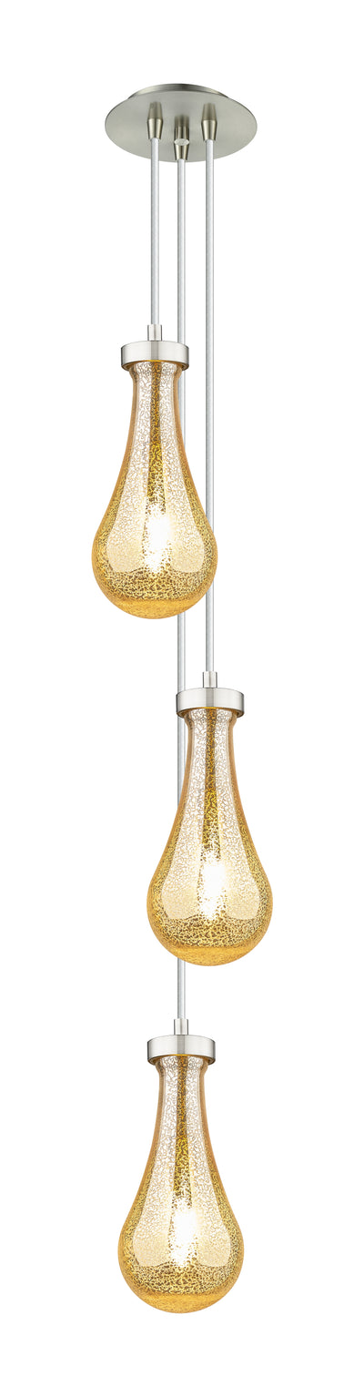 Downtown Urban Multi Pendant Brushed Brass