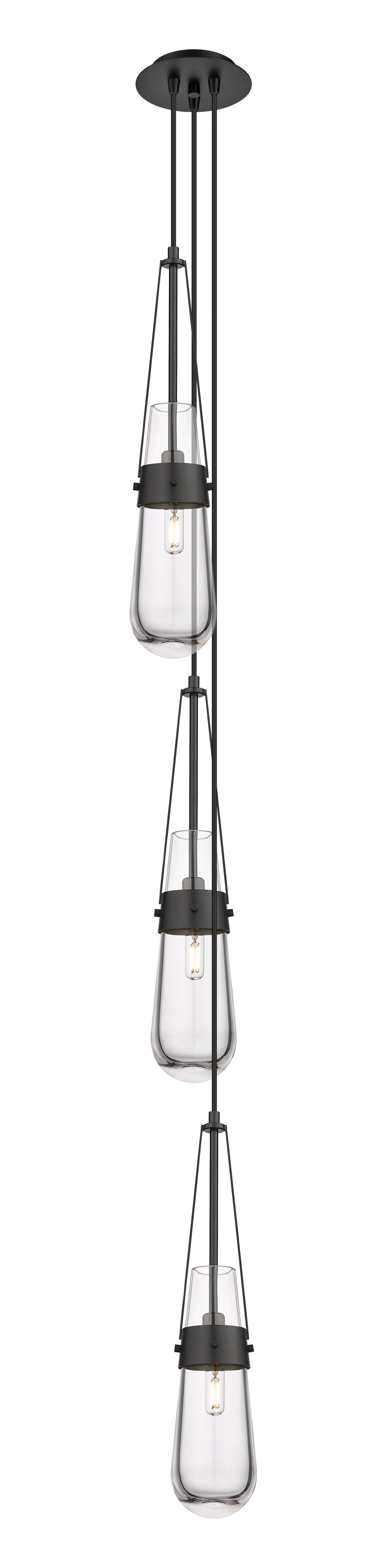 Downtown Urban Multi Pendant Brushed Brass