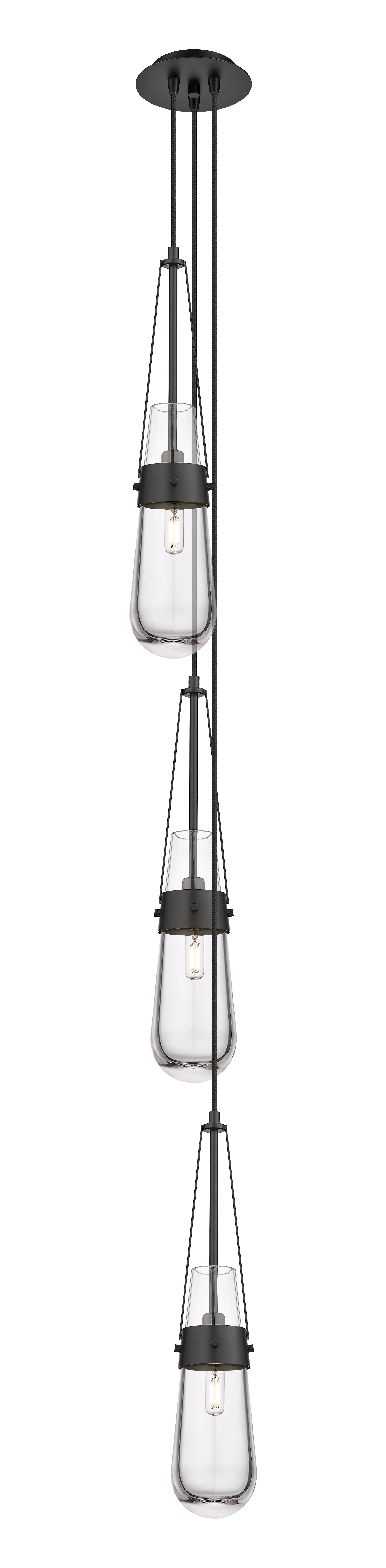 Downtown Urban Multi Pendant Brushed Brass