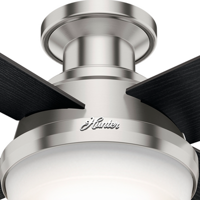 52 inch Dempsey Brushed Nickel Low Profile Ceiling Fan with LED Light Kit and Handheld Remote