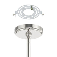 Stockholm 29-inch 7-light Polished Nickel Chandelier with Opal Glass Shades