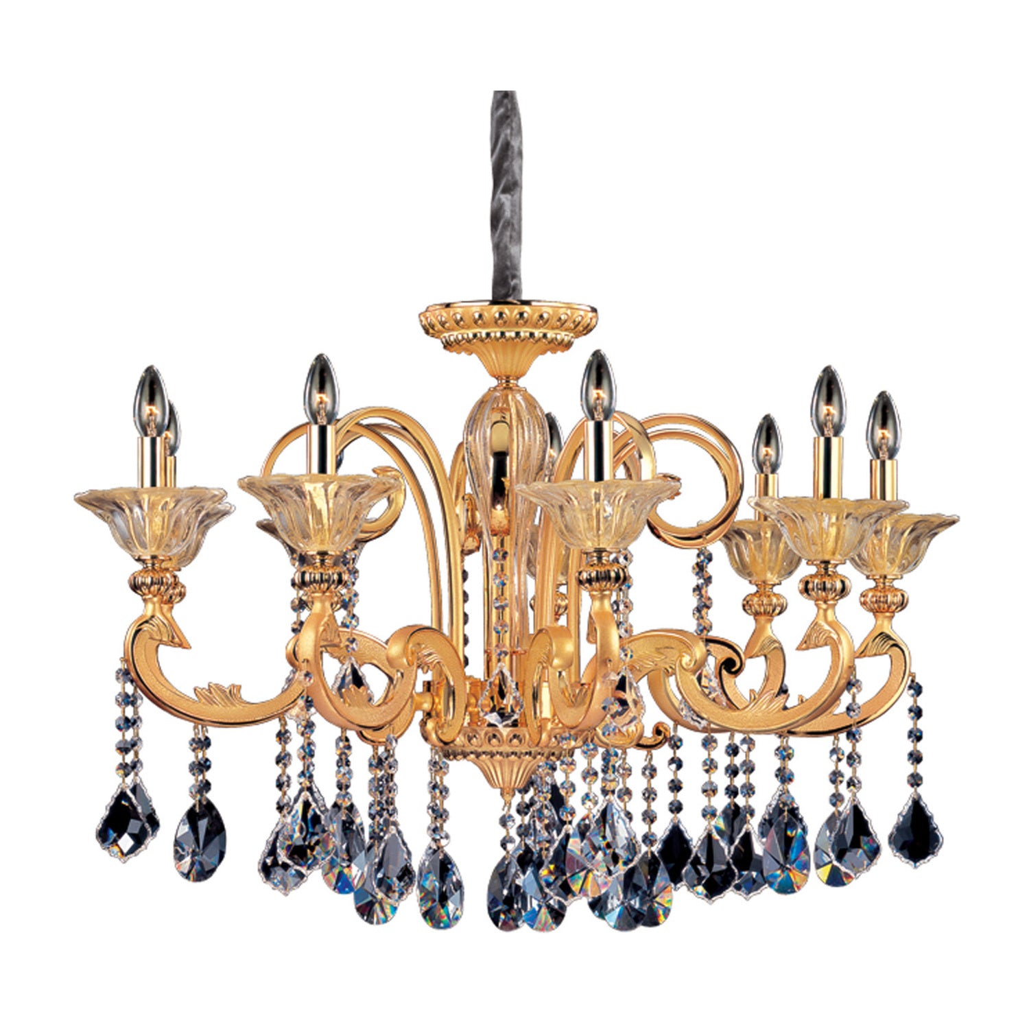 26.5'' Legrenzi 9 Light Two Tone Gold - 24K Chandelier