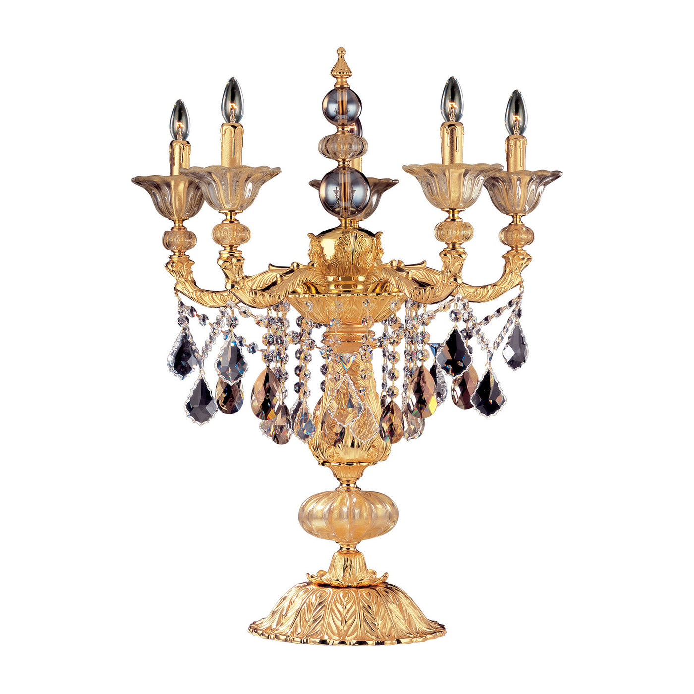 34'' Mendelssohn 5 Light Two Tone Gold - 24K Table Lamp