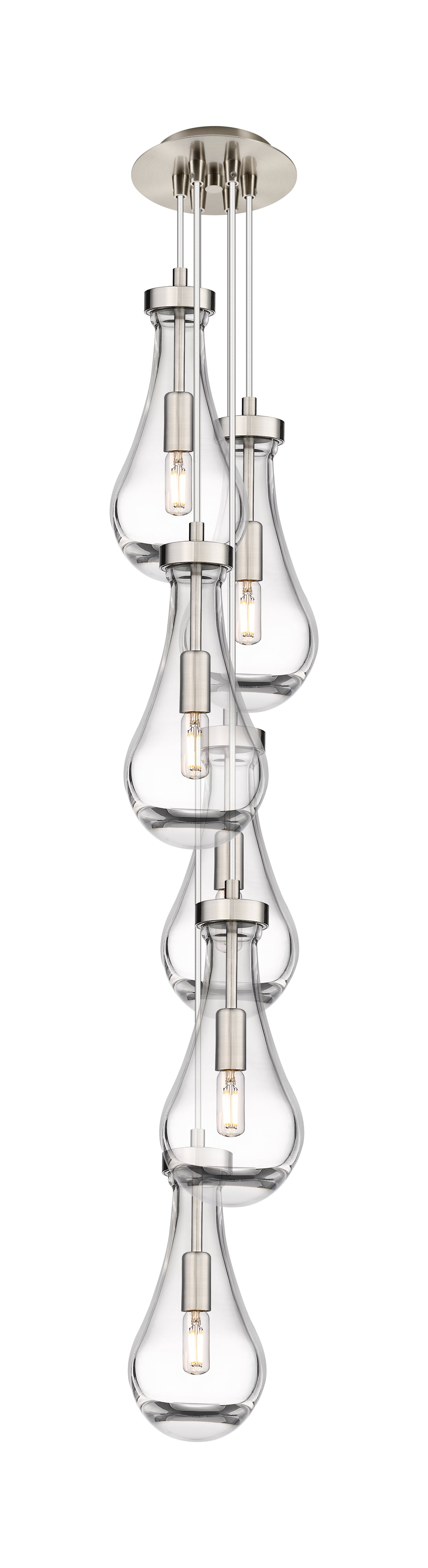 Downtown Urban Multi Pendant Brushed Brass