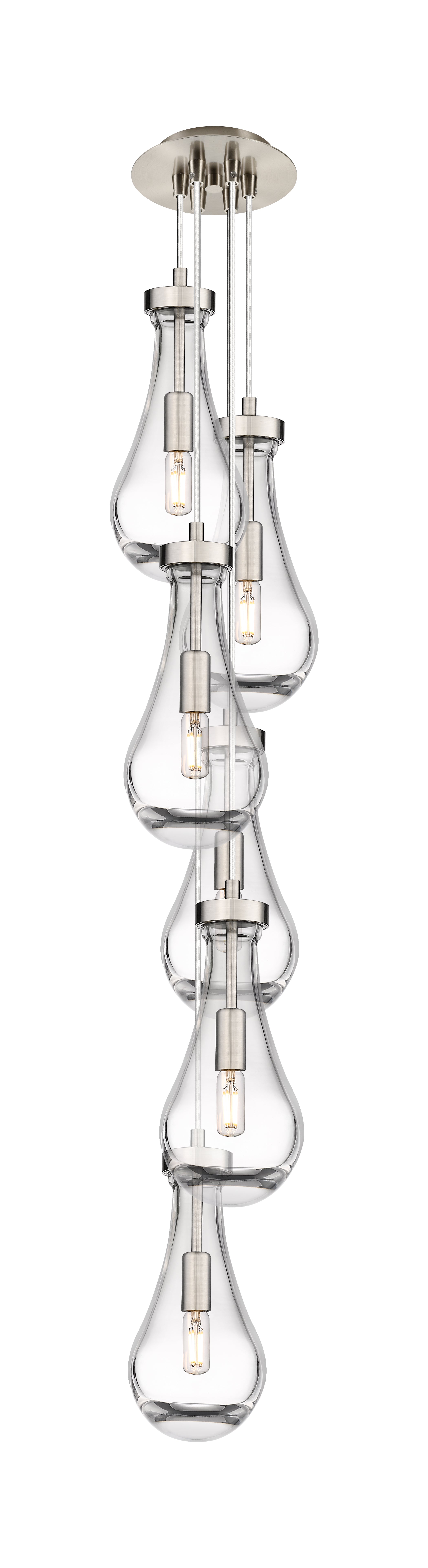 Downtown Urban Multi Pendant Brushed Brass