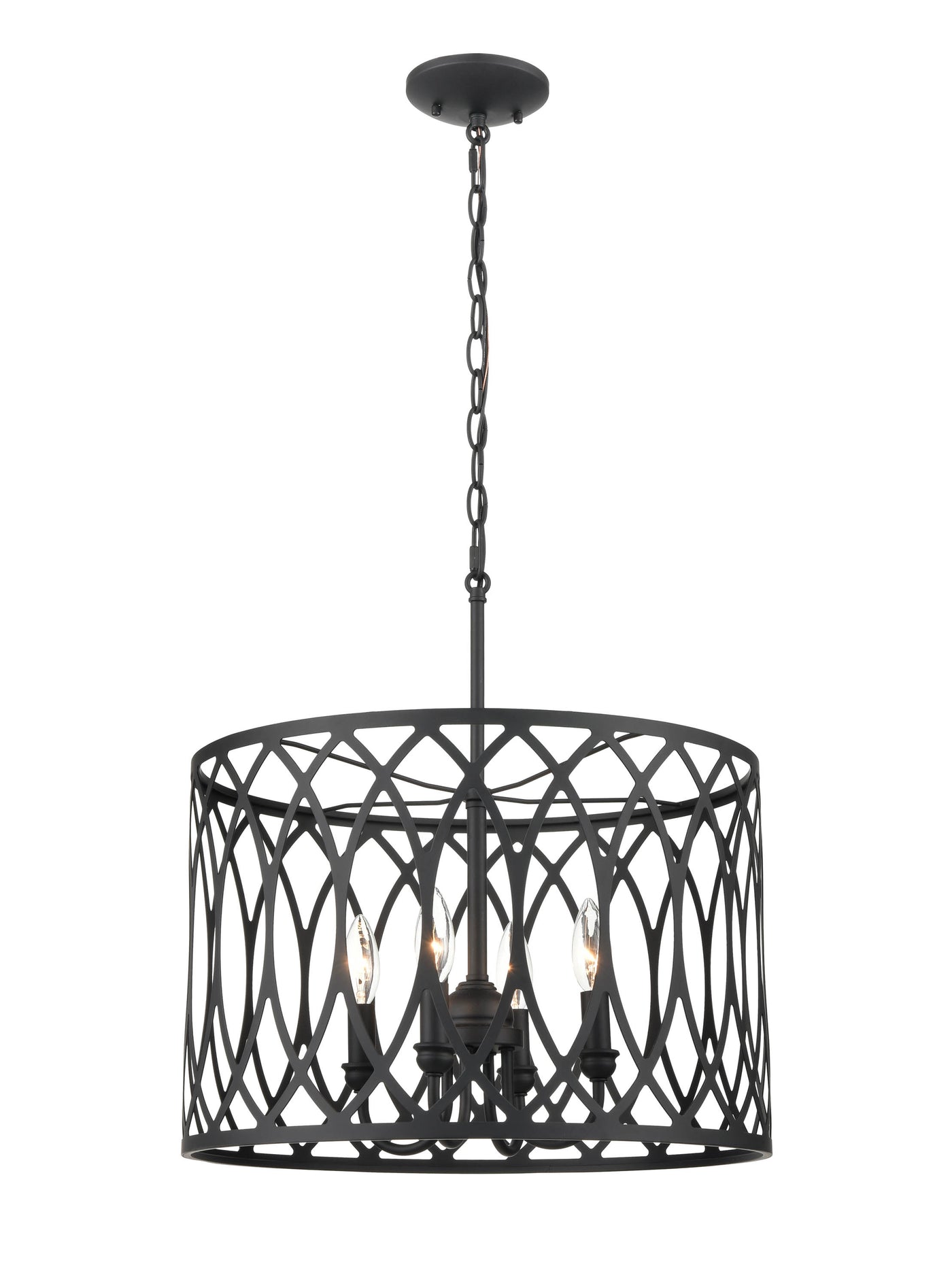 12.25'' Arelyn Matte Black 4 Light Pendant