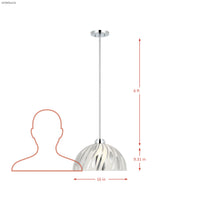 Chroman Empire 1 Light 16 in Dome Pendant