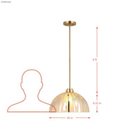 Chroman Empire 1 Light 16 in Dome Pendant