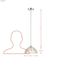 Chroman Empire 1 Light 10 in Dome Pendant