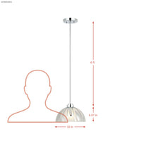 Chroman Empire 1 Light 10 in Dome Pendant