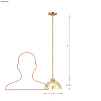 Chroman Empire 1 Light 10 in Dome Pendant