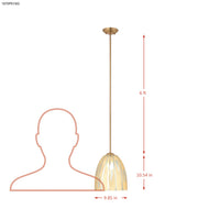 Chroman Empire 1 Light 10 in Bell Pendant