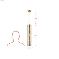 Chroman Empire 3 Light Tall Cylinder Pendant