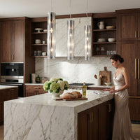 Chroman Empire 4 Light Tall Cylinder Pendant