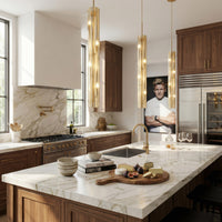 Chroman Empire 4 Light Tall Cylinder Pendant