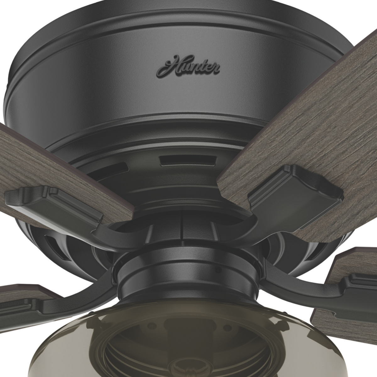52 inch Bennett Matte Black Low Profile Ceiling Fan with LED Light Kit and Handheld Remote