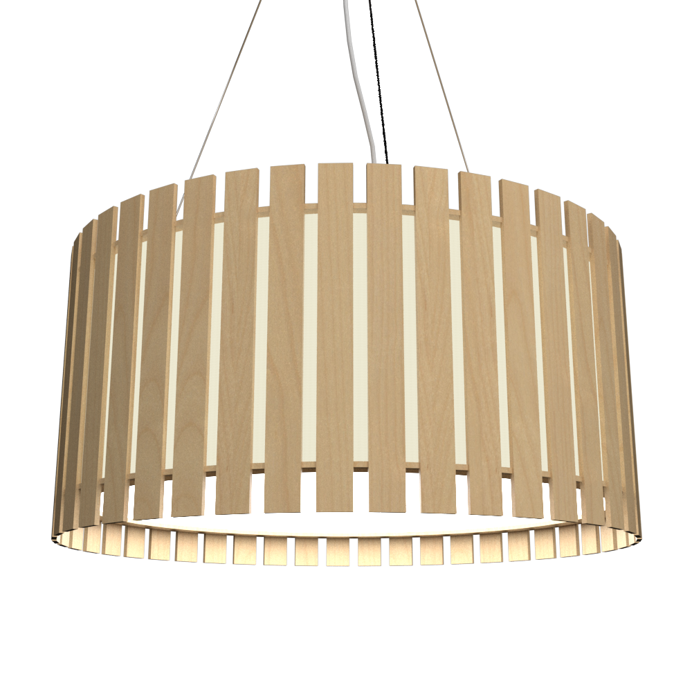 8.66'' Modern Slatted LED Accord Pendant Light