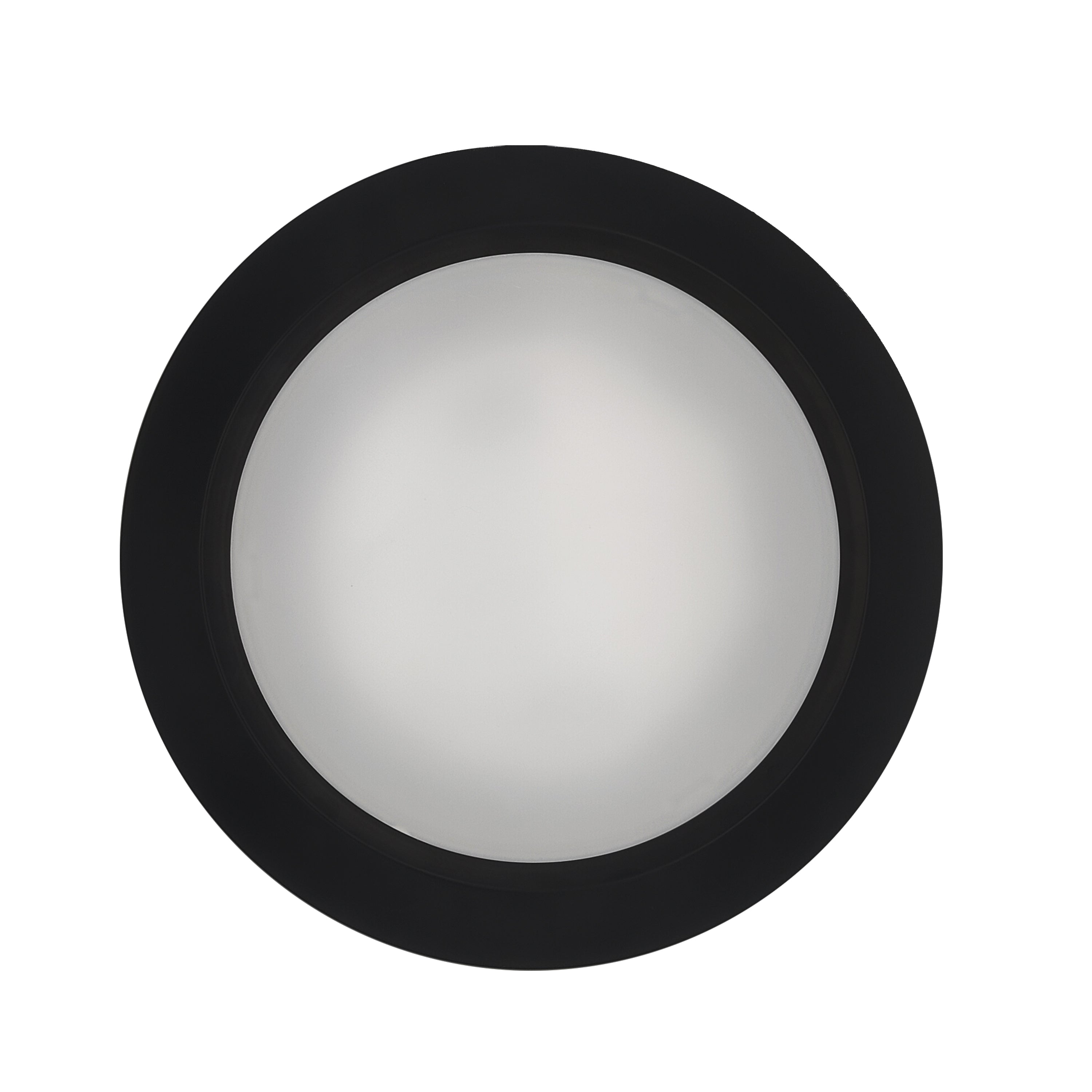 10-inch Black 25W Dimmable LED Disc Downlight, 3000K, 2000 Lumens