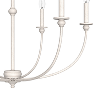 Southcrest 30-inch 6-light Distressed White Chandelier