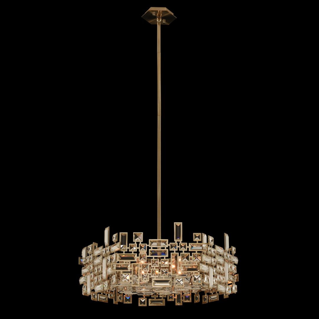 13'' Vermeer 6 Light Brushed Champagne Gold Chandelier