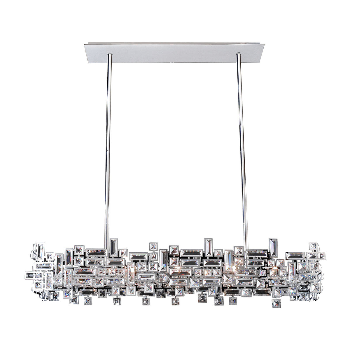 8'' Vermeer 8 Light Chrome Linear Pendant
