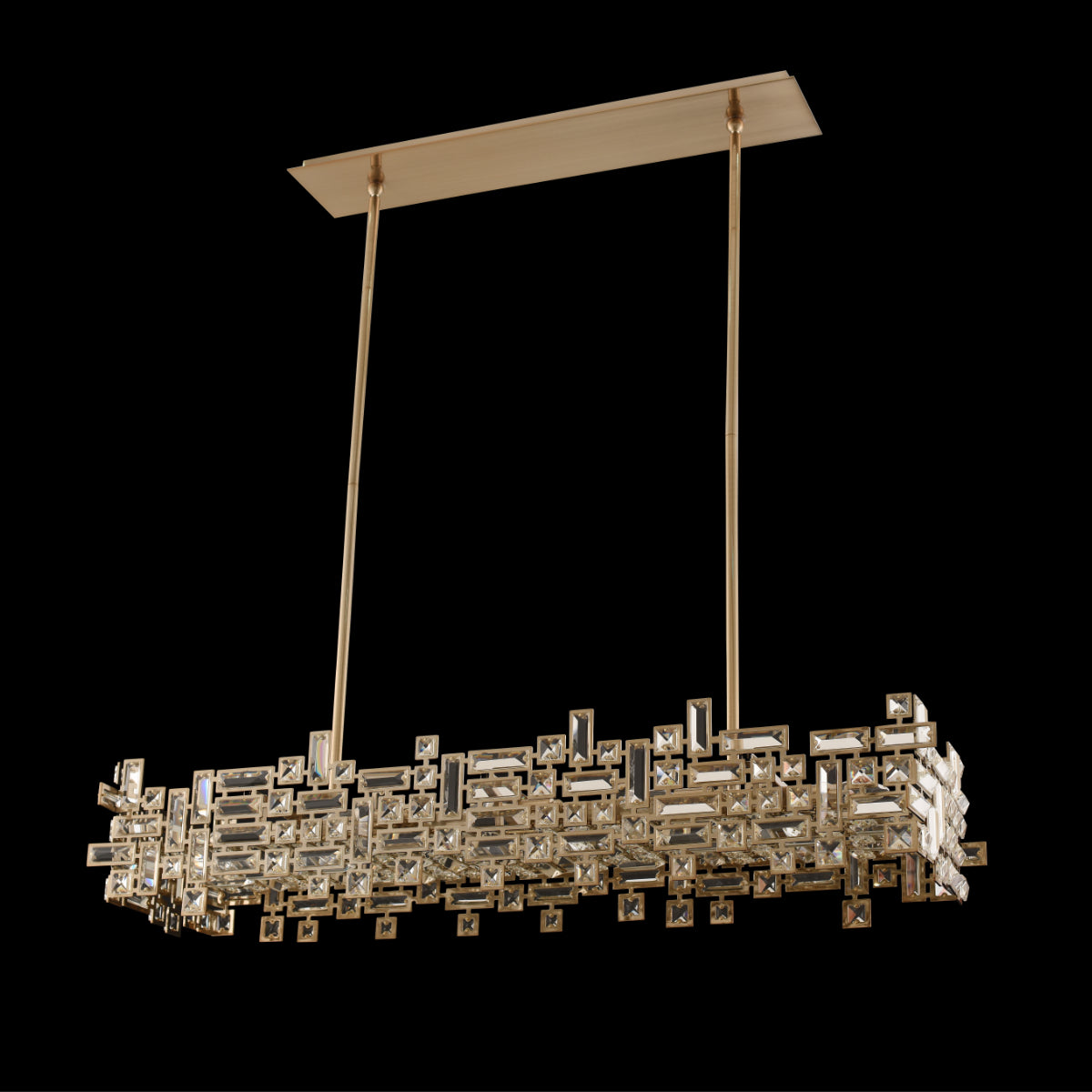 8'' Vermeer 8 Light Brushed Champagne Gold Linear Pendant