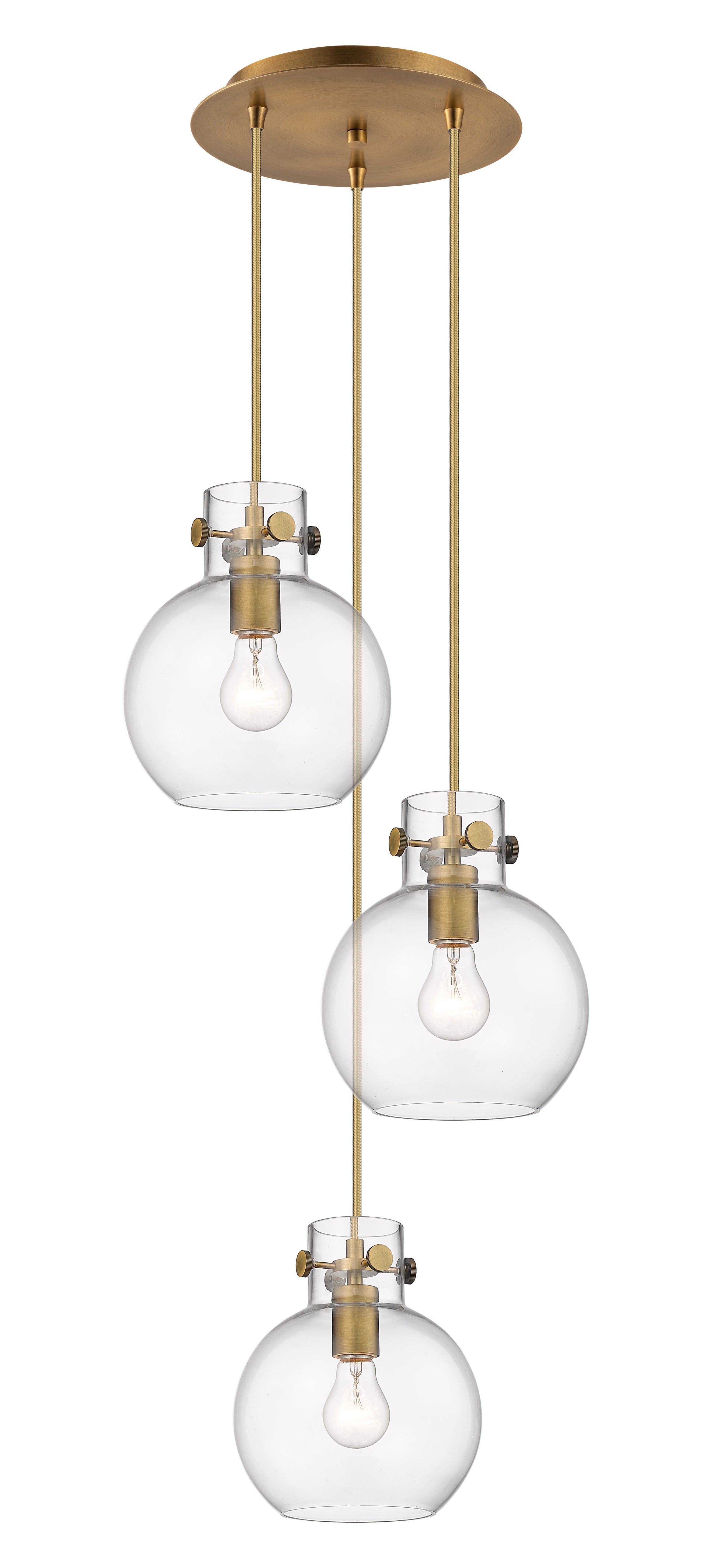 Downtown Urban Multi Pendant Brushed Brass