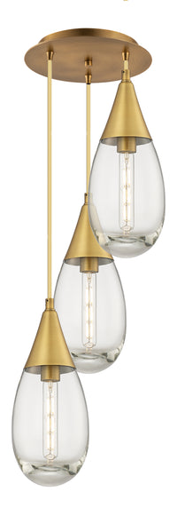 Downtown Urban Multi Pendant Brushed Brass