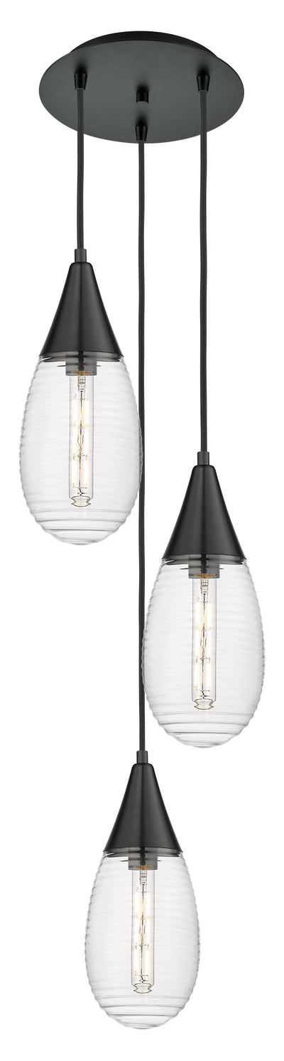 Downtown Urban Multi Pendant Brushed Brass