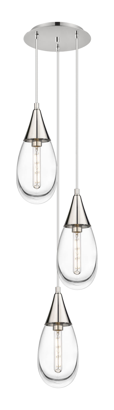 Downtown Urban Multi Pendant Brushed Brass