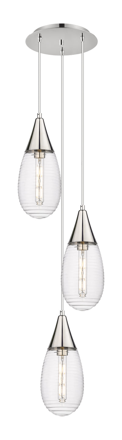 Downtown Urban Multi Pendant Brushed Brass