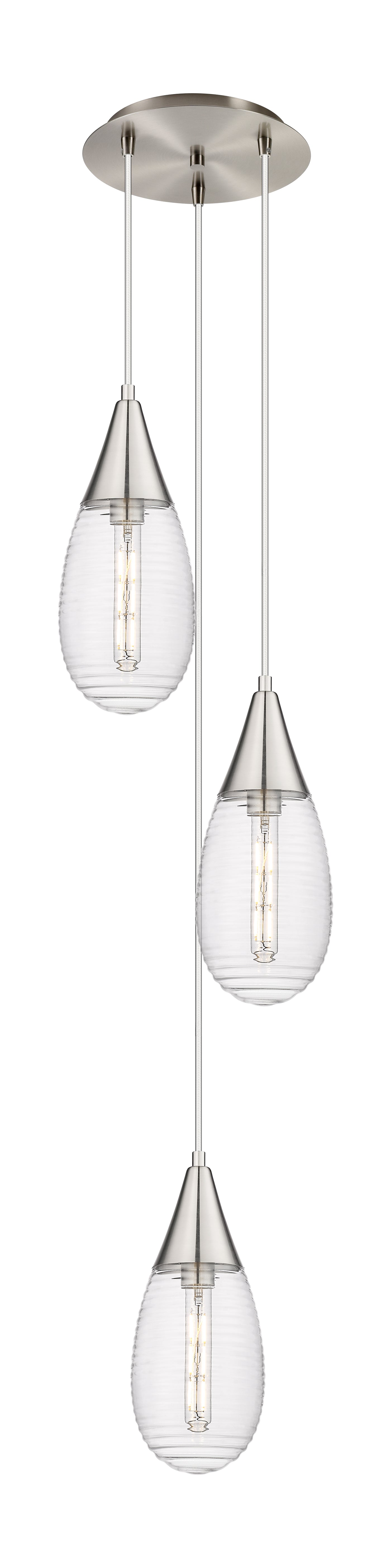 Downtown Urban Multi Pendant Brushed Brass