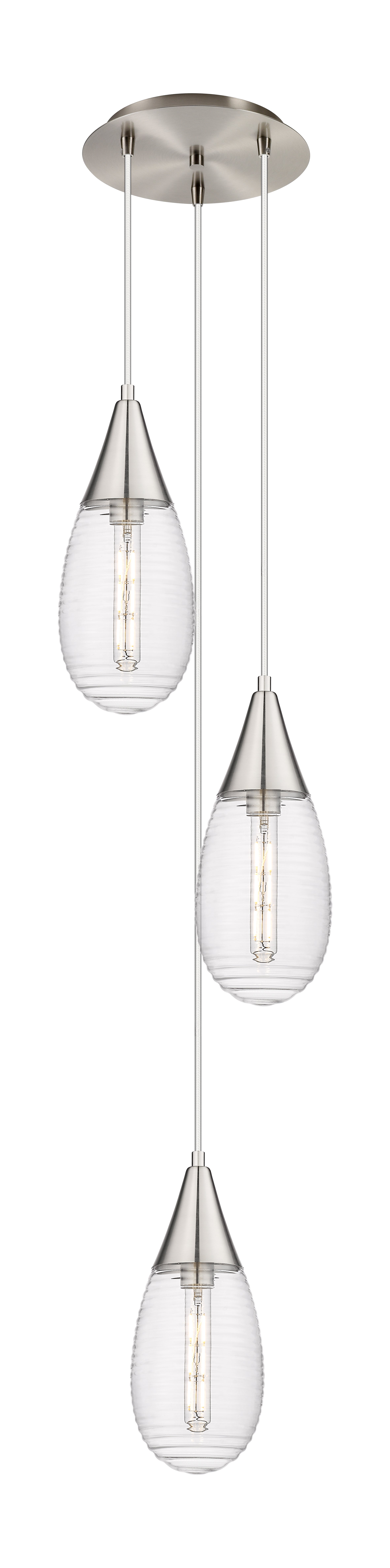 Downtown Urban Multi Pendant Brushed Brass