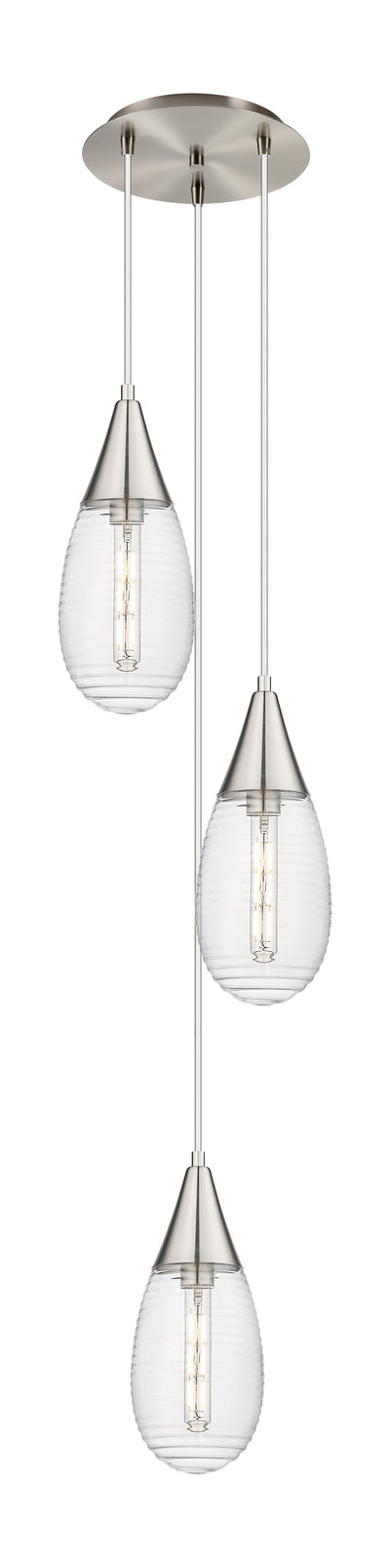 Downtown Urban Multi Pendant Brushed Brass