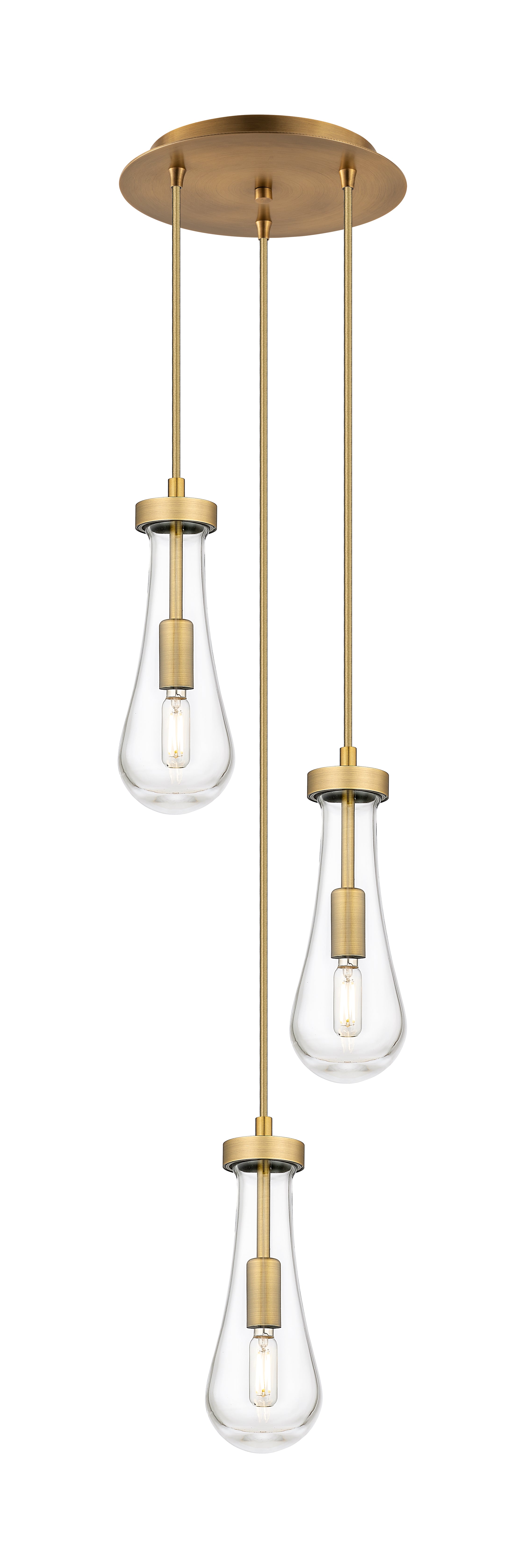 Downtown Urban Multi Pendant Brushed Brass