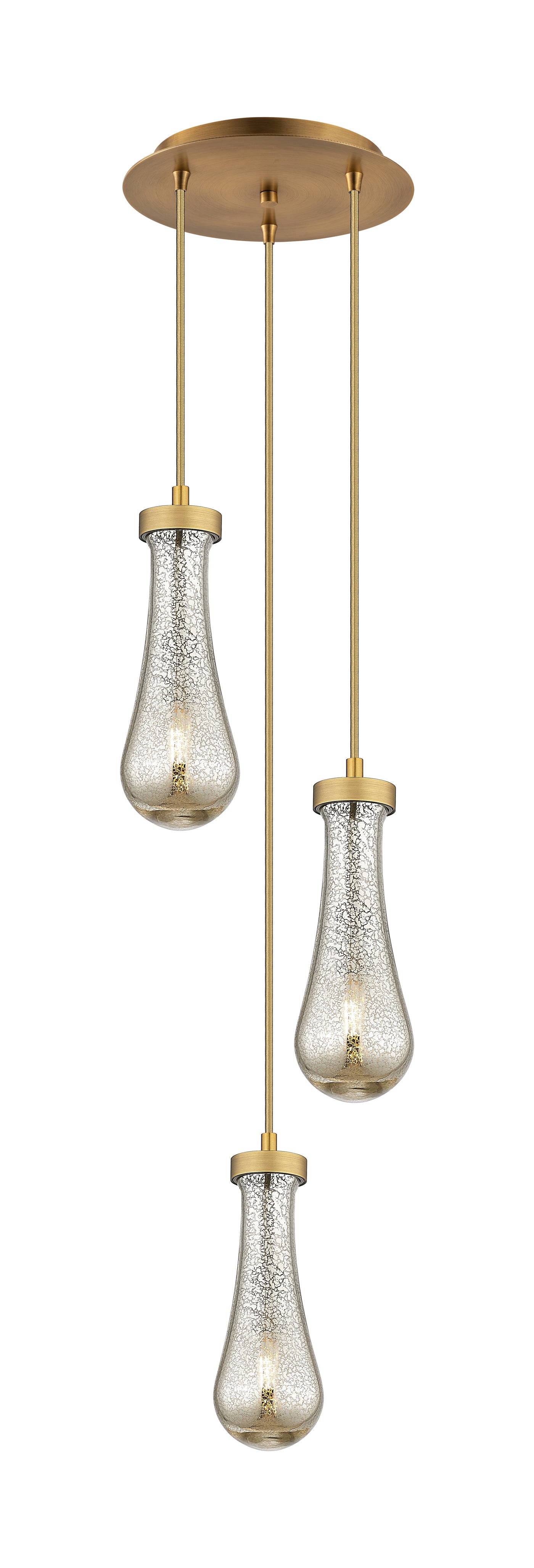 Downtown Urban Multi Pendant Brushed Brass