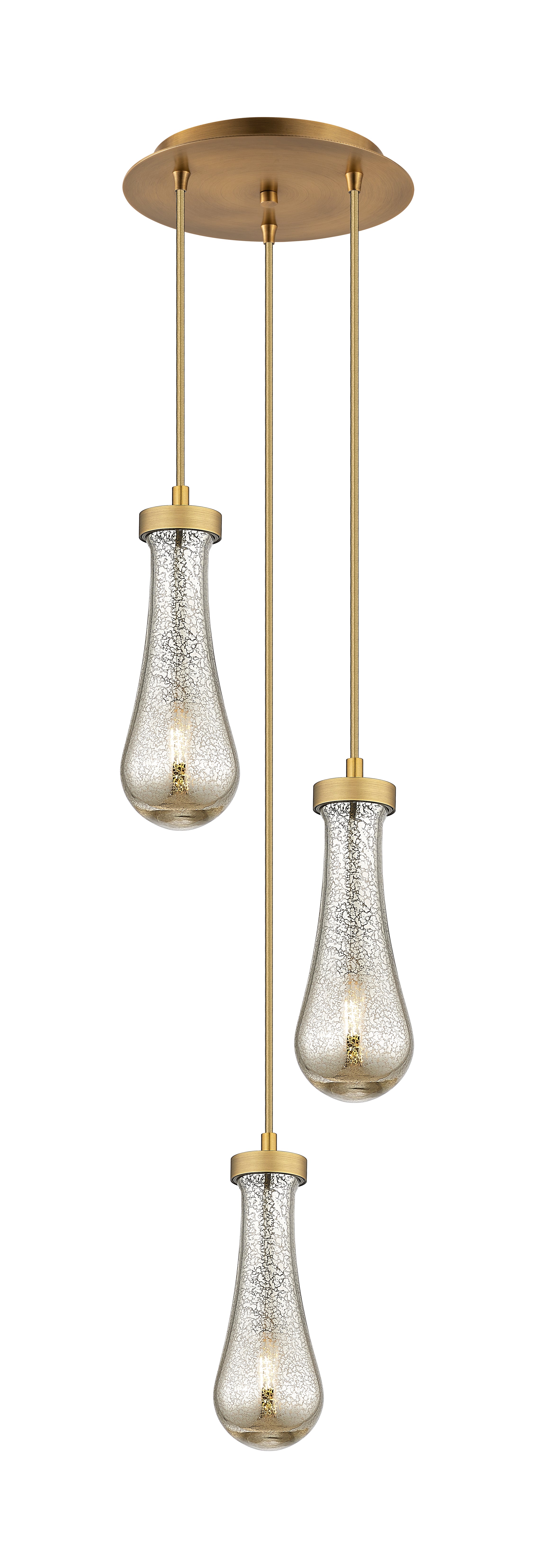 Downtown Urban Multi Pendant Brushed Brass