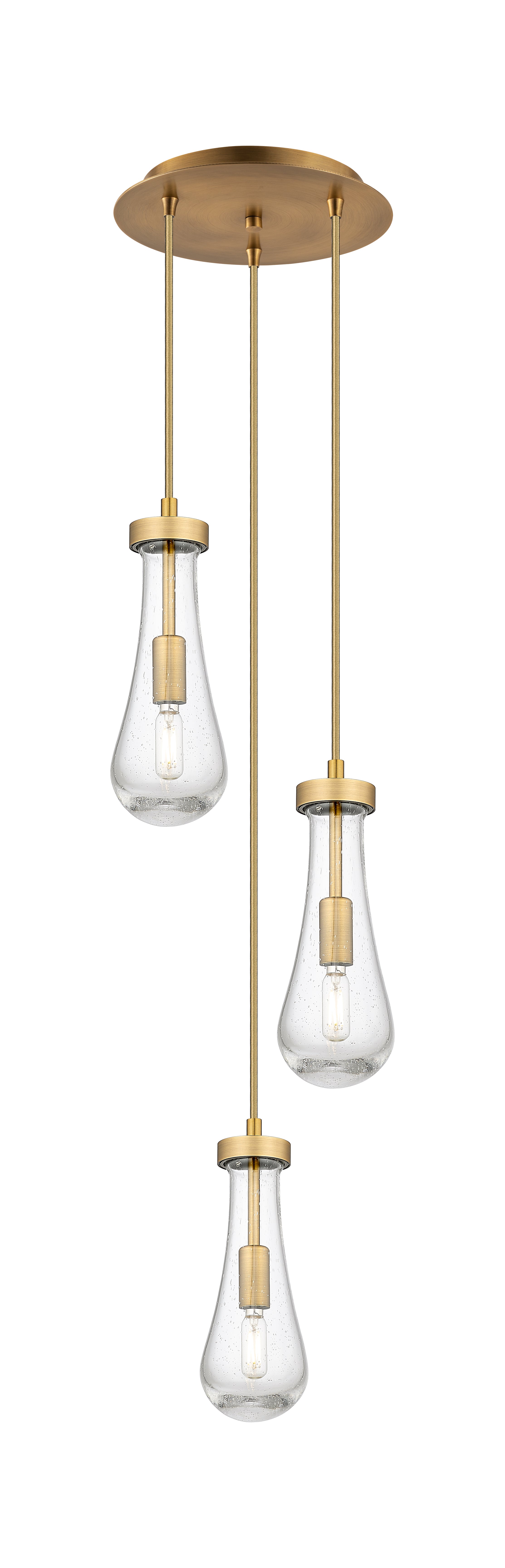 Downtown Urban Multi Pendant Brushed Brass